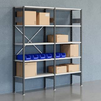 Lagerreol Åben V06 2100x2000x400  RAL 7035