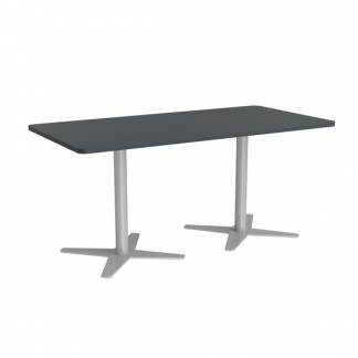 M&oslash;debord DNA, Antracit 1600x800 mm rektangul&aelig;r, Alugr&aring;t understel
