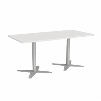 M&oslash;debord DNA, Hvid 1600x800 mm rektangul&aelig;r, Alugr&aring;t understel