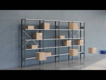 Lagerreol V06 F&oslash;lgesektion 2100x600 mm &Aring;ben / 7035