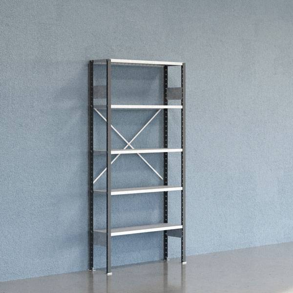 Lagerreol V06 Startsektion 2100x300 mm &Aring;ben / Galv