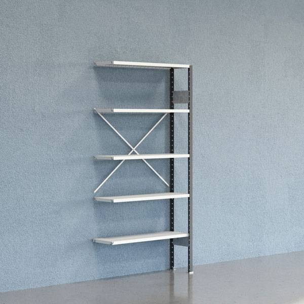 Lagerreol V06 F&oslash;lgesektion 2100x300 mm &Aring;ben / 7035