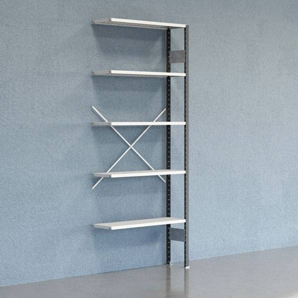 Lagerreol V06 F&oslash;lgesektion 2500x300 mm &Aring;ben / 7035