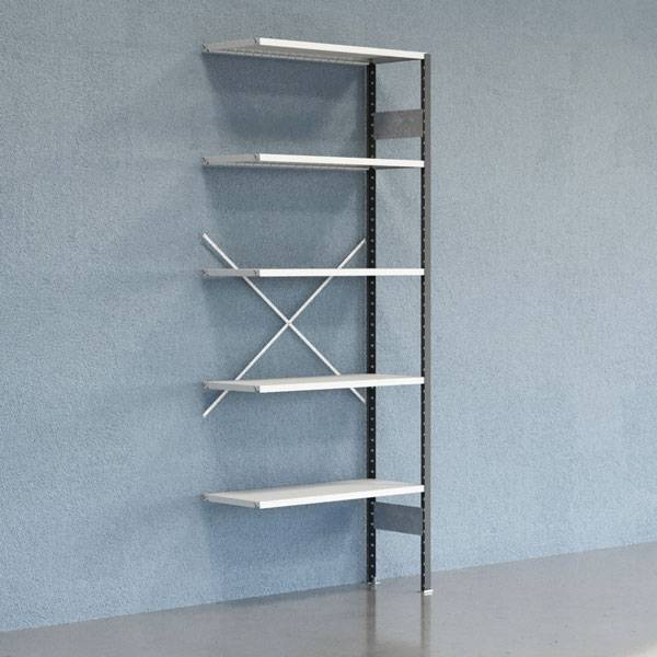 Lagerreol V06 F&oslash;lgesektion 2500x400 mm &Aring;ben / 7035