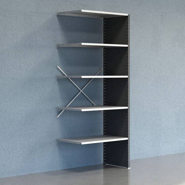 Lagerreol V06 F&oslash;lgesektion 2500x600 mm Lukket / Galv