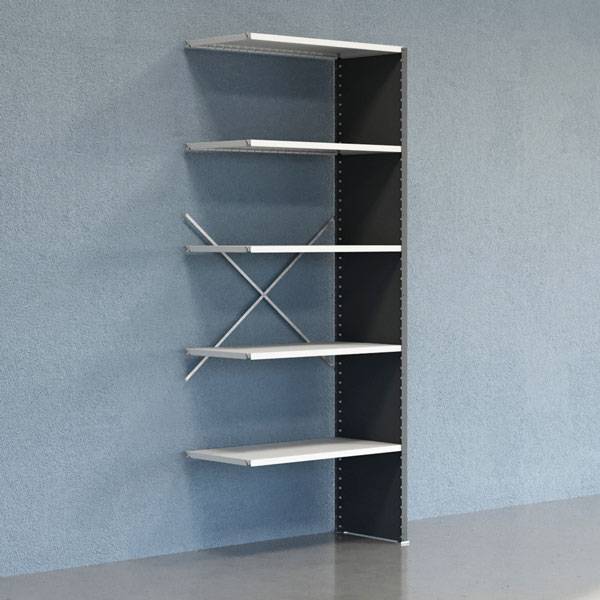 Lagerreol V06 F&oslash;lgesektion 2500x500 mm Lukket / 7035