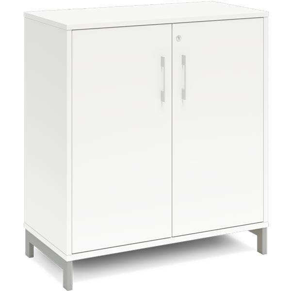 Kontorskab DNA, 800x890 mm, Hvid/Alugr&aring; 2A4/2A4