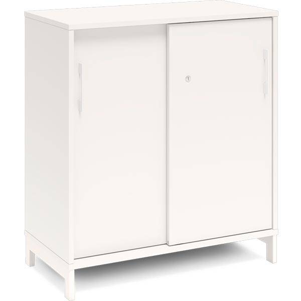 Kontorskab DNA, 800x890 mm, Hvid/Hvid, skyded&oslash;r 2A4