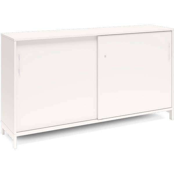 Kontorskab DNA, 1600x890 mm, Hvid/Hvid, skyded&oslash;r 2A4