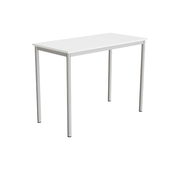 Bord Combi 200, 1200x600 mm H&oslash;jde 900 mm Hvid  laminat p&aring; alugr&aring;t understel