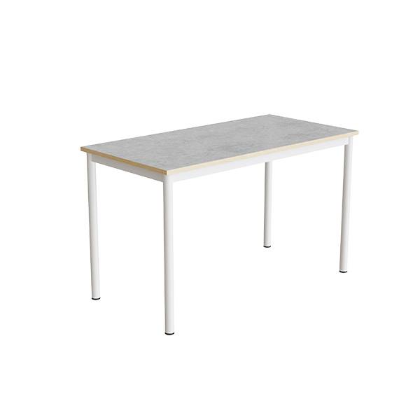 Bord Combi 200, 1200x600 mm H&oslash;jde 720 mm Lys gr&aring; linoleum p&aring; hvidt understel