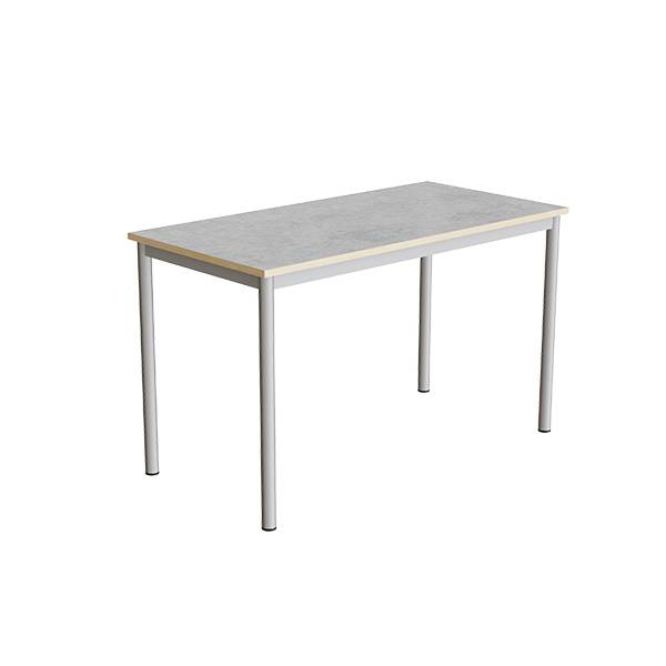 Bord Combi 200, 1200x600 mm H&oslash;jde 720 mm Lys gr&aring; linoleum p&aring; alugr&aring;t understel