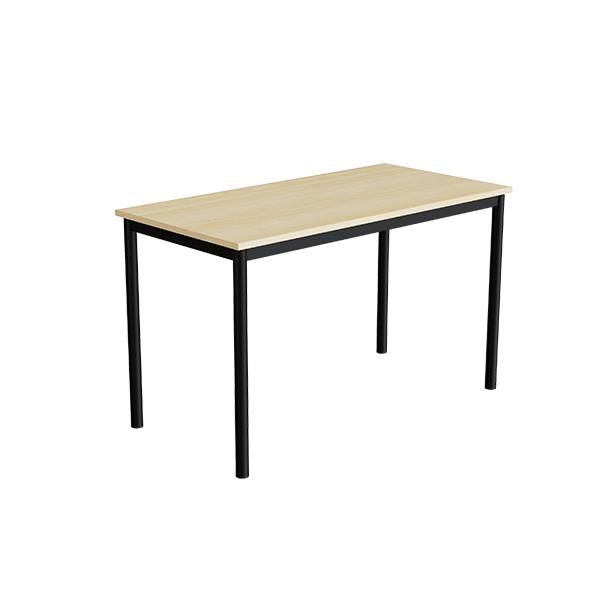 Bord Combi 200, 1200x600 mm H&oslash;jde 720 mm Lydd&aelig;mpende birk laminat p&aring; sort understel