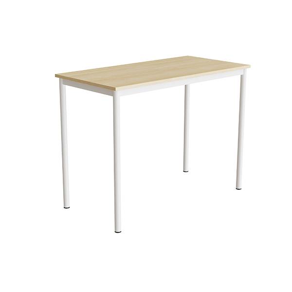 Bord Combi 200, 1200x600 mm H&oslash;jde 900 mm Lydd&aelig;mpende birk laminat p&aring; hvidt understel