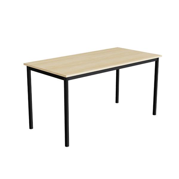 Bord Combi 200, 1400x700 mm H&oslash;jde 720 mm Lydd&aelig;mpende birk laminat p&aring; sort understel