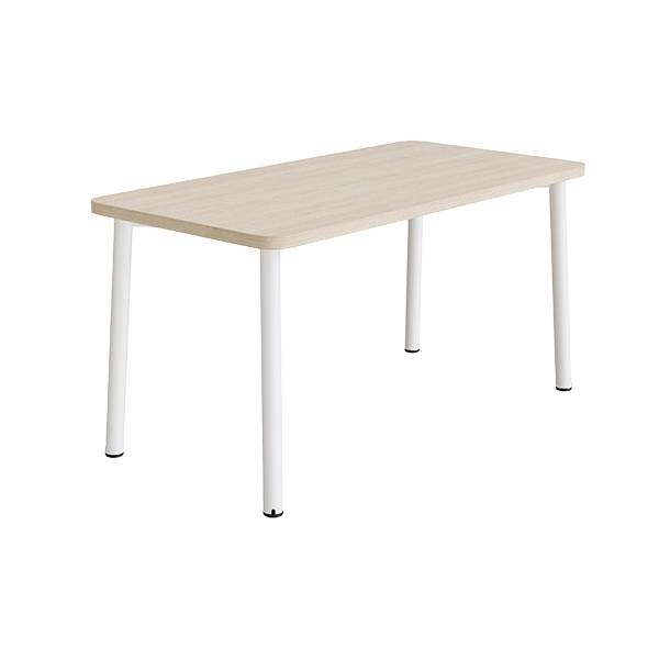 Bord Add 590, 1400x700 mm h&oslash;jde 720 mm med hvidpigmenteret eg, hvidt stel