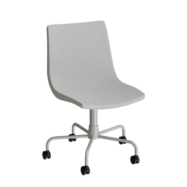 Stol Colt 10015 Drejeligt undestel med hjul, alugr&aring; tekstil, alugr&aring; stel