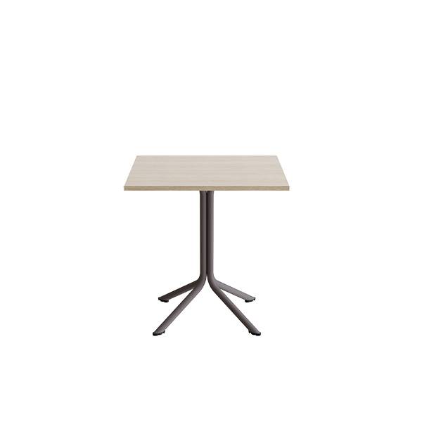 Bord Atlas 1133 700x700x720mm, Hvidpigmenteret eg med gr&aring;t understel