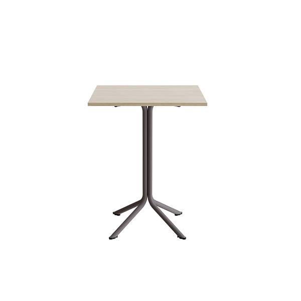 Bord Atlas 1133 700x700x900mm, Hvidpigmenteret eg med gr&aring;t understel