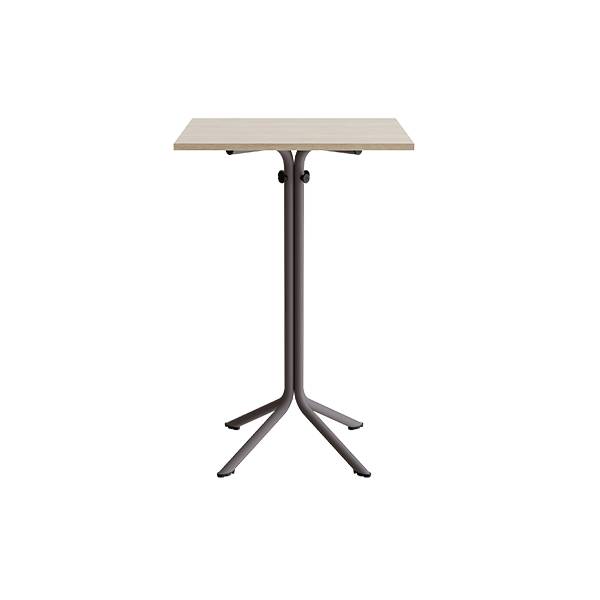 Bord Atlas 1133 700x700x1080mm, Hvidpigmenteret eg med gr&aring;t understel
