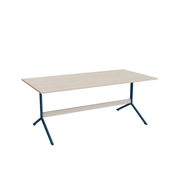 Bord Atlas 1134, 1800x900mm, h&oslash;jde 720, eg h&oslash;jtrykslaminat, bl&aring;t stel