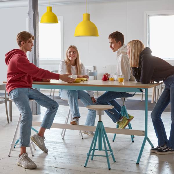 Bord Atlas 1134, 1800x900mm, h&oslash;jde 720, eg h&oslash;jtrykslaminat, gr&oslash;nt stel