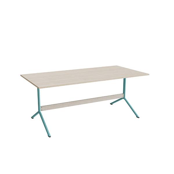 Bord Atlas 1134, 1800x900mm, h&oslash;jde 720, eg h&oslash;jtrykslaminat, turkist stel
