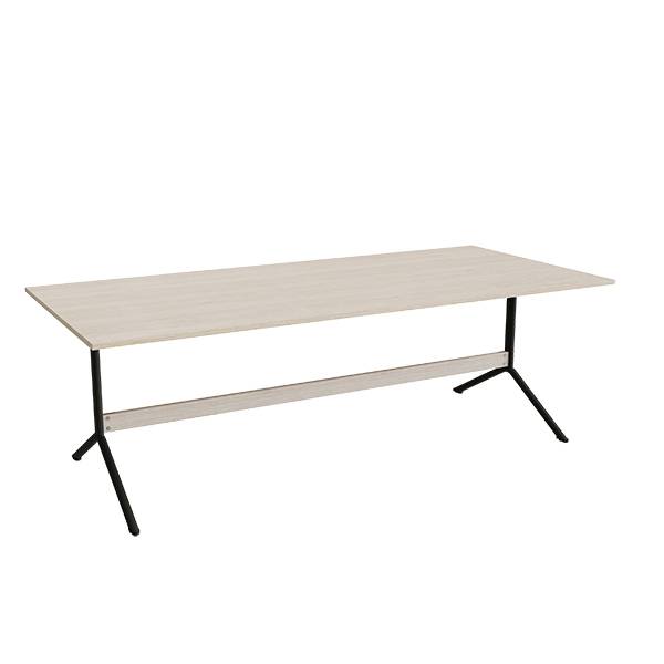 Bord Atlas 1134, 2200x1000mm, h&oslash;jde 720, eg h&oslash;jtrykslaminat, sortolivent stel