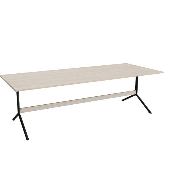 Bord Atlas 1134, 2400x1000mm, h&oslash;jde 720, eg h&oslash;jtrykslaminat, sortolivent stel