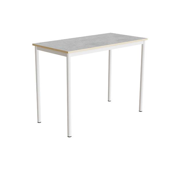 Bord Combi 200, 1200x600 mm H&oslash;jde 900 mm Lys gr&aring; linoleum p&aring; hvidt understel