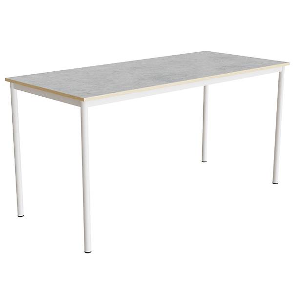 Bord Combi 200, 1800x800 mm H&oslash;jde 900 mm Lys gr&aring; linoleum p&aring; hvidt stel