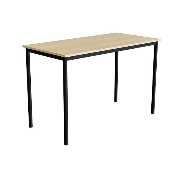 Bord Combi 200, 1400x700 mm H&oslash;jde 900 mm Lydd&aelig;mpende birk laminat p&aring; sort understel