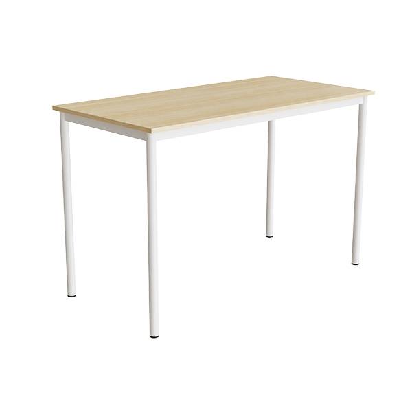 Bord Combi 200, 1400x700 mm H&oslash;jde 900 mm Lydd&aelig;mpende birk laminat p&aring; hvidt understel