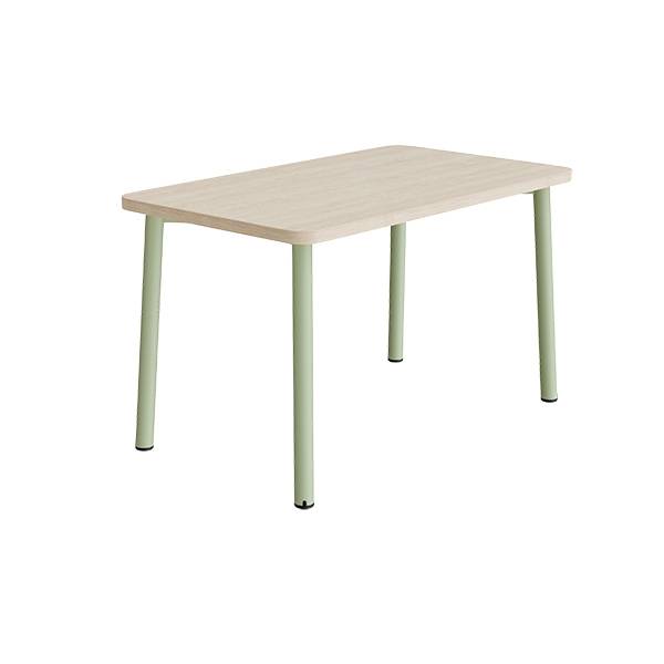 Bord Add 590, 1200x700 mm h&oslash;jde 720 mm med hvidpigmenteret eg, gr&oslash;nt stel