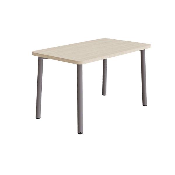 Bord Add 590, 1200x700 mm h&oslash;jde 720 mm med lydabsorberende hvidpigmenteret eg, gr&aring;t stel