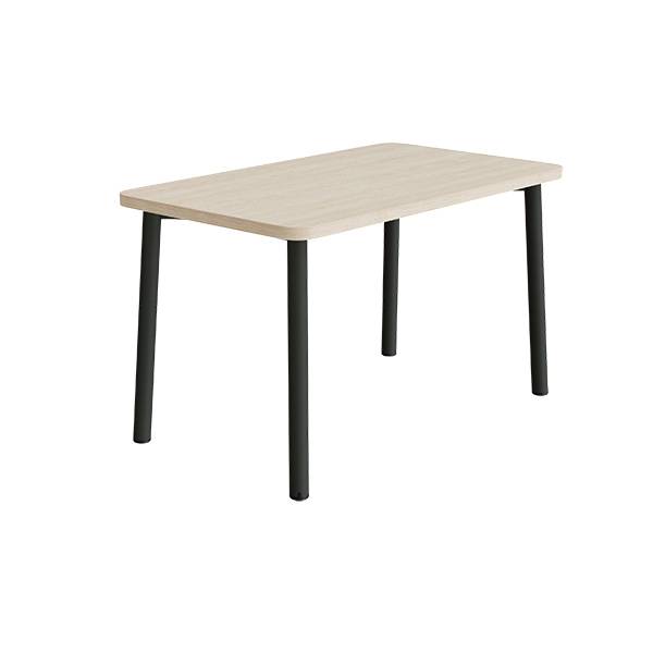 Bord Add 590, 1200x700 mm h&oslash;jde 720 mm med hvidpigmenteret eg, sortoliven stel