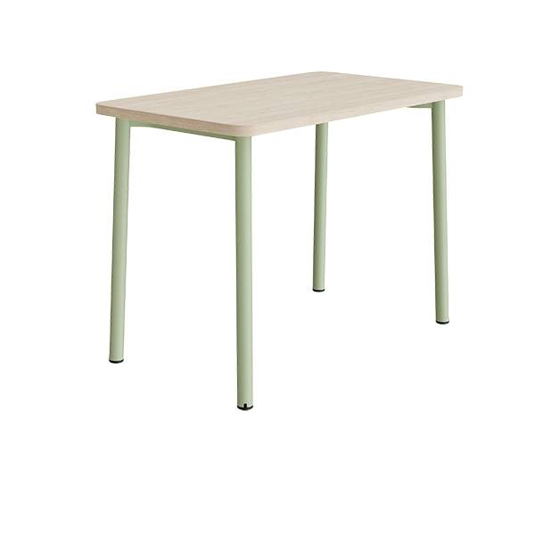 Bord Add 590, 1200x700 mm h&oslash;jde 900 mm med hvidpigmenteret eg, gr&oslash;nt stel