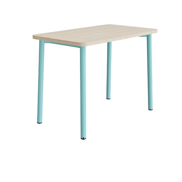 Bord Add 590, 1200x700 mm h&oslash;jde 900 mm med hvidpigmenteret eg, turkis stel