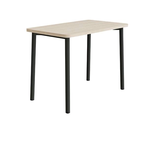Bord Add 590, 1200x700 mm h&oslash;jde 900 mm med lydabsorberende hvidpigmenteret eg, sortoliven stel