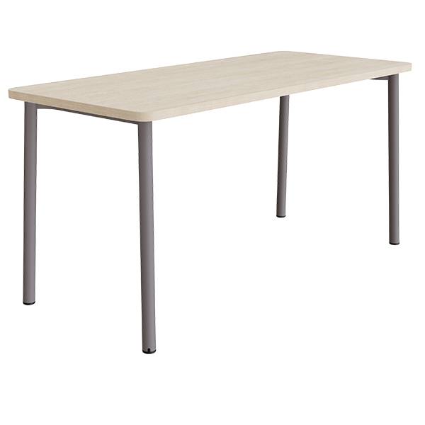 Bord Add 590, 1800x800 mm h&oslash;jde 900 mm med hvidpigmenteret eg, gr&aring;t stel
