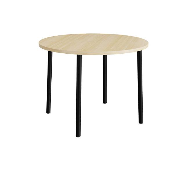 Bord Add 590, &Oslash;1200 mm, h&oslash;jde 900 mm, birk laminat p&aring; sort stel