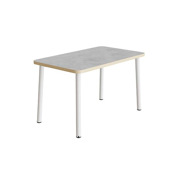Bord Add 590, 1200x700 mm h&oslash;jde 720 mm med lys gr&aring; linoleum, hvidt stel