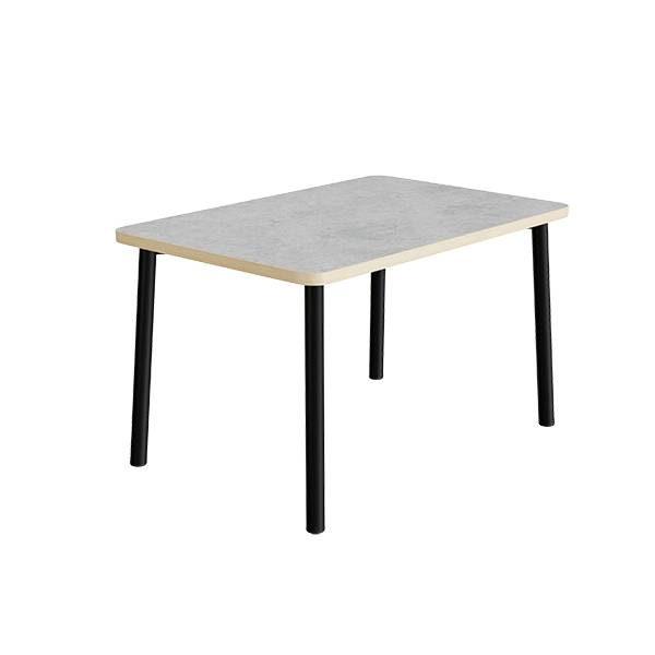 Bord Add 590, 1200x700 mm h&oslash;jde 900 mm med lys gr&aring; linoleum, sort stel