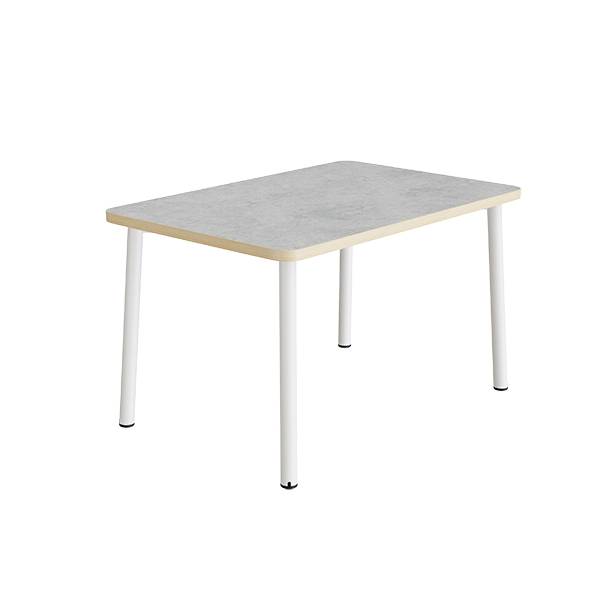 Bord Add 590, 1200x700 mm h&oslash;jde 900 mm med lys gr&aring; linoleum, hvidt stel