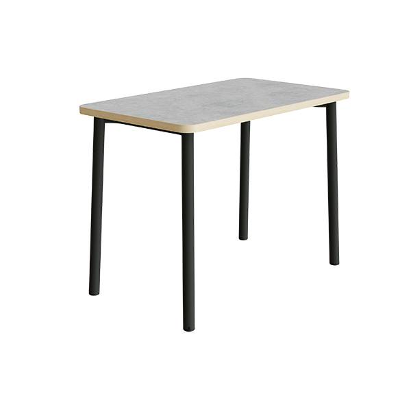 Bord Add 590, 1200x700 mm h&oslash;jde 900 mm med lys gr&aring; linoleum, sortoliven stel