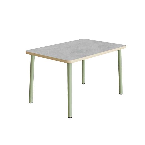 Bord Add 590, 1400x700 mm h&oslash;jde 720 mm med lys gr&aring; linoleum, gr&oslash;nt stel