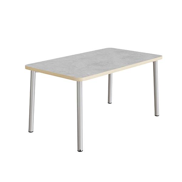 Bord Add 590, 1400x700 mm h&oslash;jde 720 mm med lys gr&aring; linoleum, alu stel