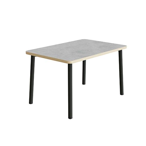 Bord Add 590, 1400x700 mm h&oslash;jde 720 mm med lys gr&aring; linoleum, sortoliven stel