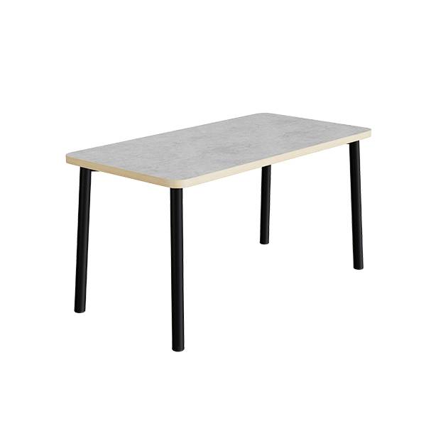 Bord Add 590, 1400x700 mm h&oslash;jde 900 mm med lys gr&aring; linoleum, sort stel