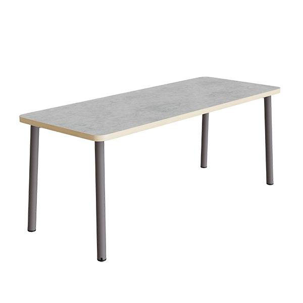 Bord Add 590, 1400x700 mm h&oslash;jde 900 mm med lys gr&aring; linoleum, gr&aring;t stel